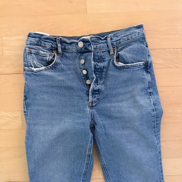 AGOLDE  Riley Long High-Rise Straight Jeans in  Cove 25 - Picture 6 of 14